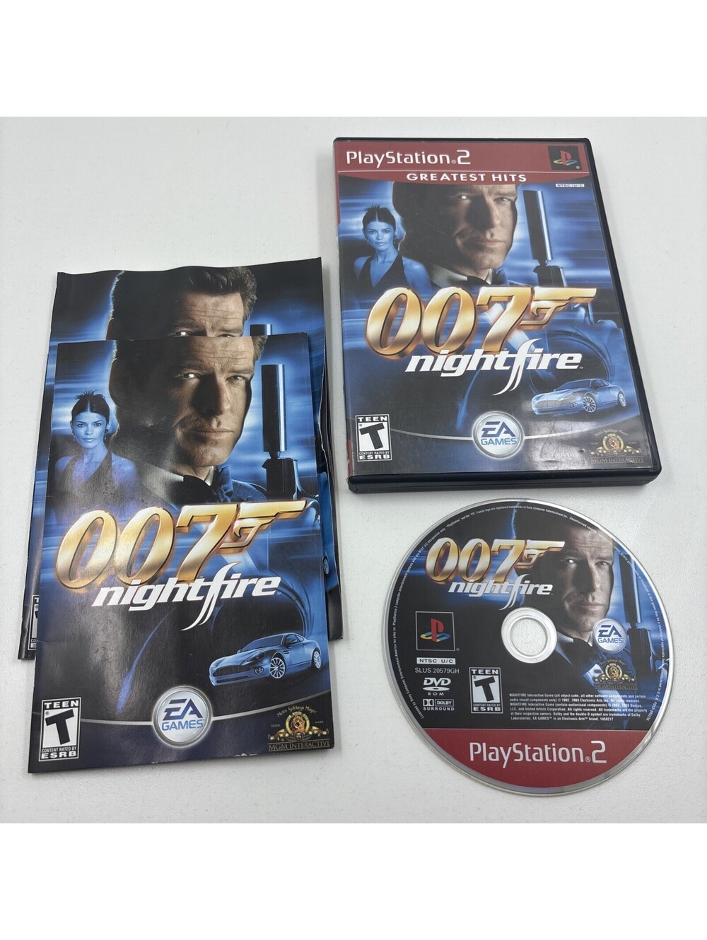 007: Nightfire (Sony PlayStation 2 PS2 Greatest Hits) Complete CIB Manual